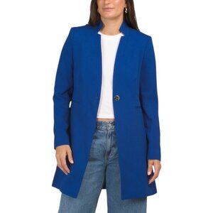 Tahari ASL Royal Blue Longline Blazer